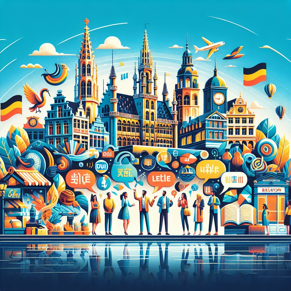 Image de couverture illustrant la diversité linguistique et culturelle de la Belgique dans le cadre du marketing de contenu.