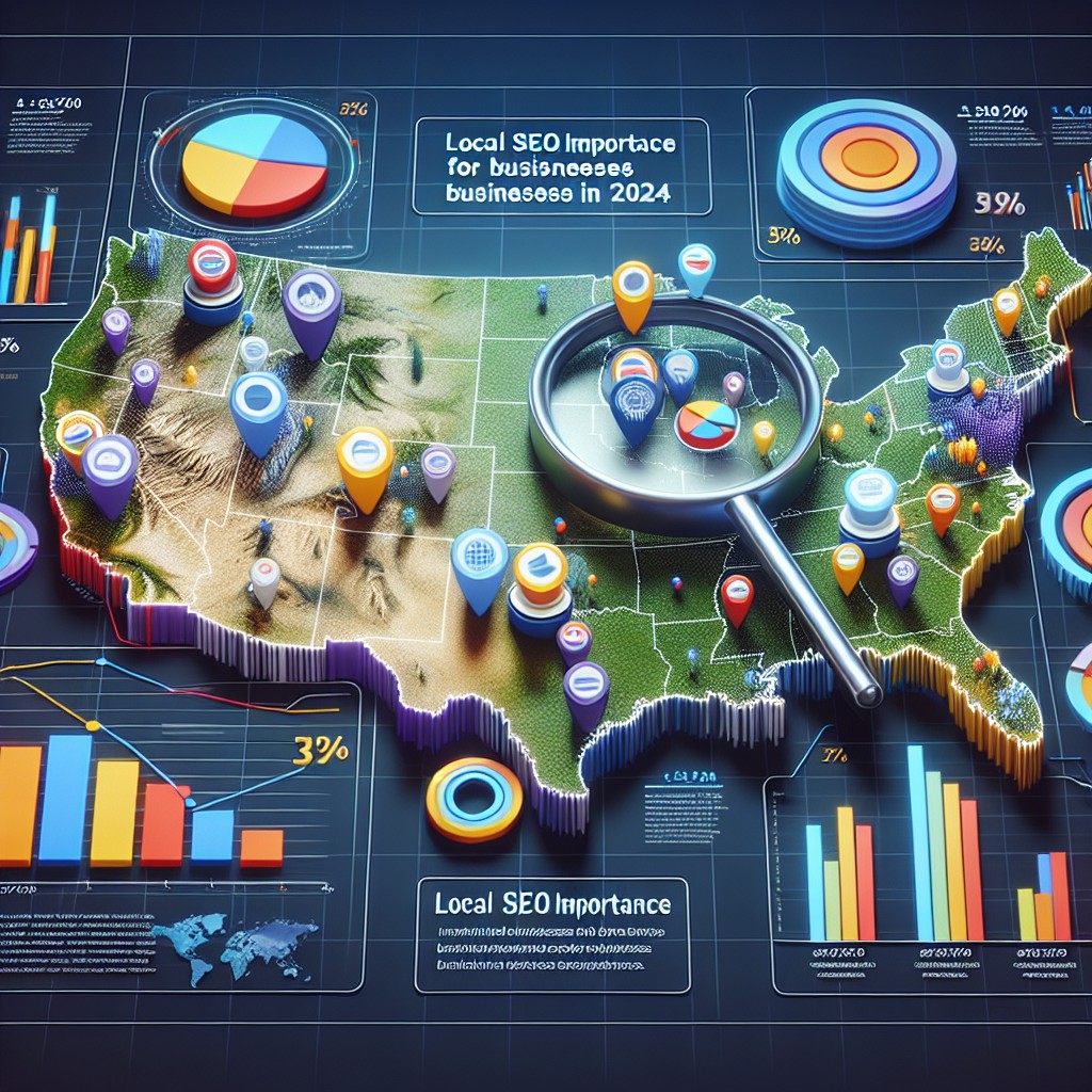 Une carte digitale illustrant l'importance du SEO local pour les entreprises en 2024