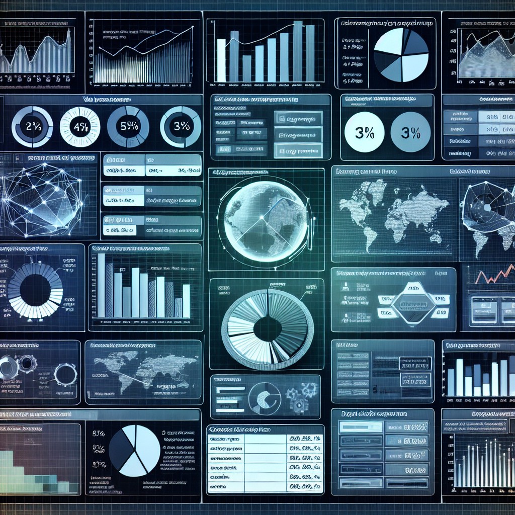 Une image représentant une analyse SEO sur un écran d'ordinateur avec plusieurs graphiques et données relatives au e-commerce.