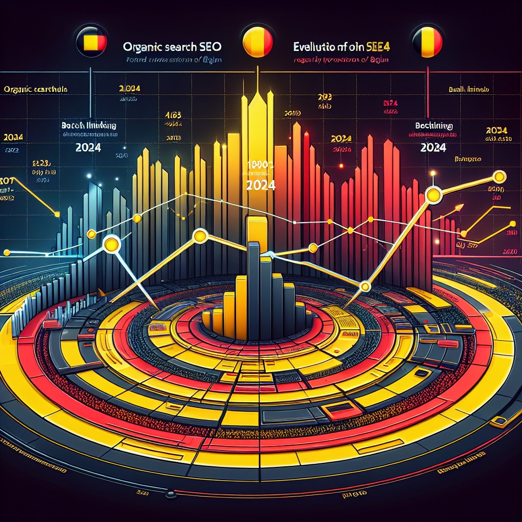 Graphique dynamique illustrant l'évolution du SEO en Belgique jusqu'en 2024