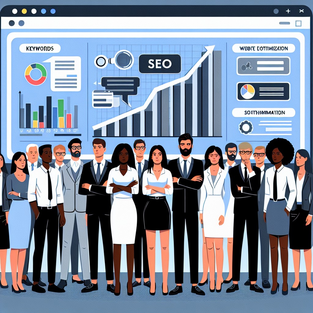 Illustration d'une PME utilisant des stratégies SEO pour booster sa visibilité en ligne