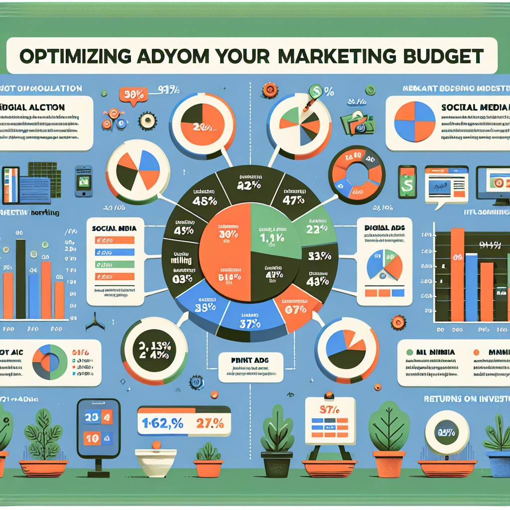 Graphique illustrant divers aspects de l'optimisation du budget marketing pour une PME.