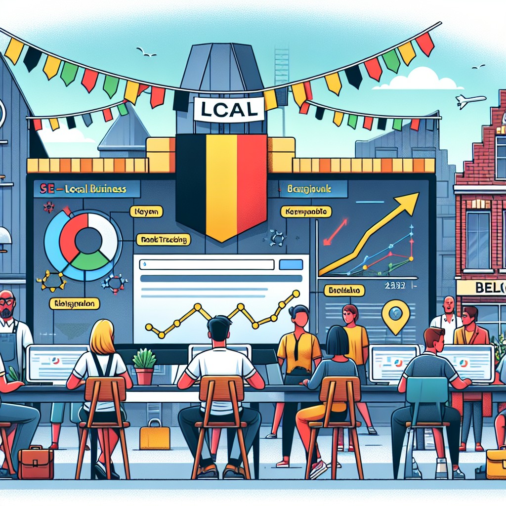 Couverture illustrant une entreprise locale belge utilisant des outils de SEO pour attirer des clients.