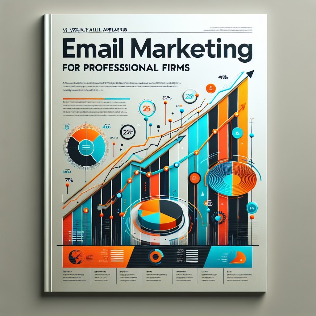 Couverture montrant une représentation graphique de la croissance et de l'impact de l'email marketing pour les cabinets professionnels.