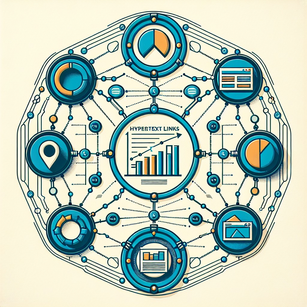 Image de couverture montrant une analyse graphique de SEO avec des liens hypertextes représentant les backlinks.