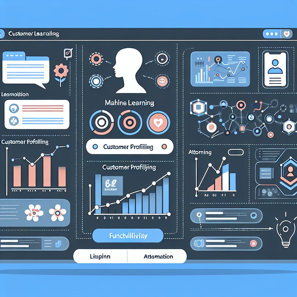 Illustration d'une interface CRM intégrant des éléments de Machine Learning et d'automatisation pour optimiser les interactions client.