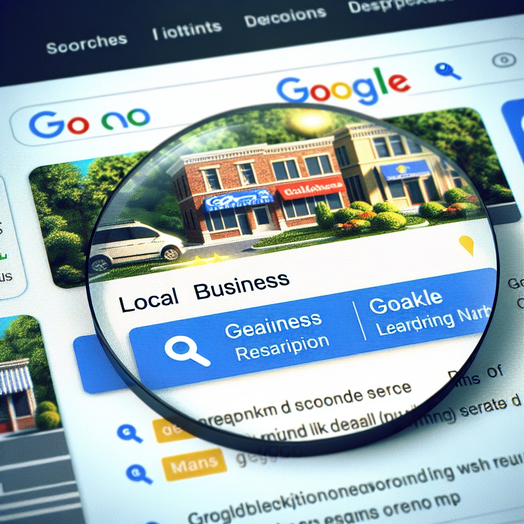 Une capture d'écran d'une recherche locale sur Google montrant une entreprise bien classée dans les résultats