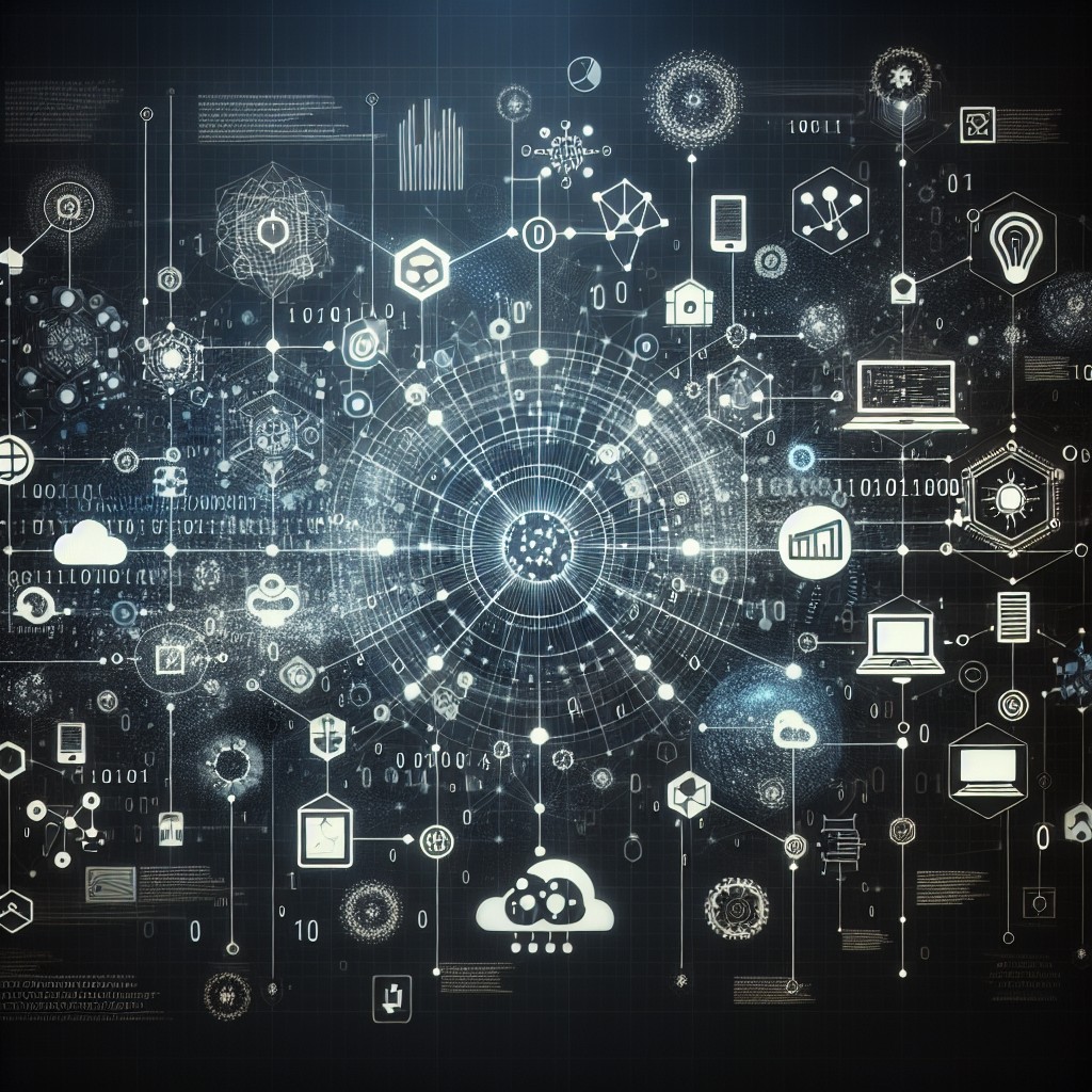 Image de couverture montrant des éléments digitaux interconnectés, symbolisant la complexité et l'importance d'une stratégie digitale intégrée.