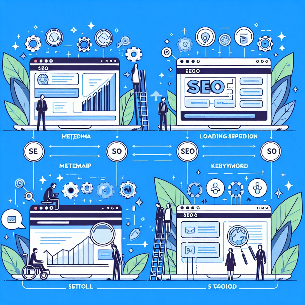 Illustration de l'amélioration SEO technique d'un site web.