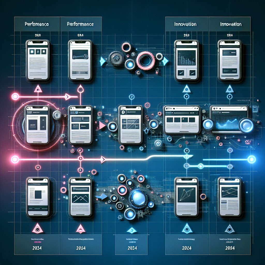 Visuel moderne représentant l'évolution des sites web en 2024, soulignant la performance et l'innovation.