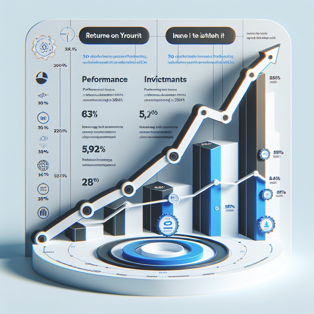 Graphique illustrant la montée du ROI en SEO avec des indicateurs de performance pour 2024