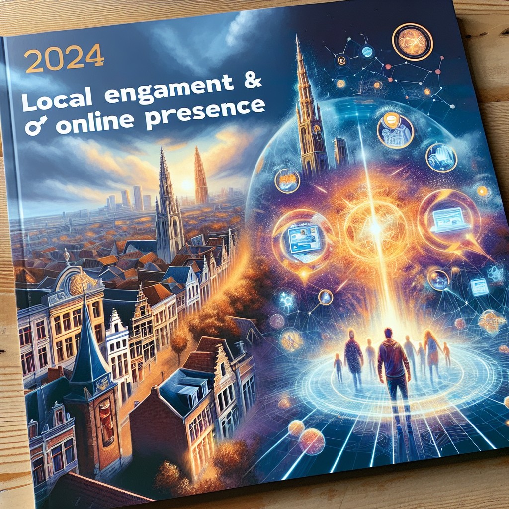 Couverture illustrant l'engagement local et la présence en ligne pour les entreprises en Belgique en 2024