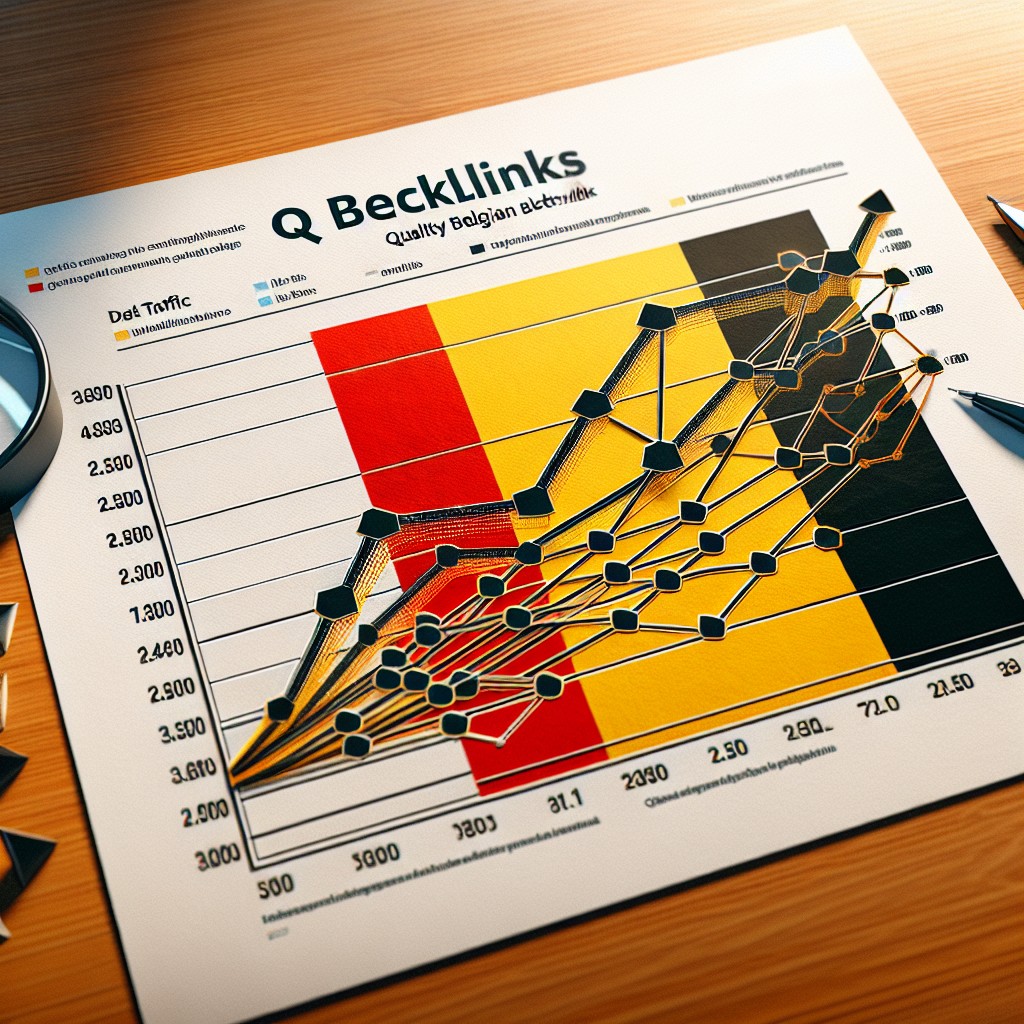 Graphique SEO montrant l'augmentation du trafic web grâce à des backlinks belges de qualité