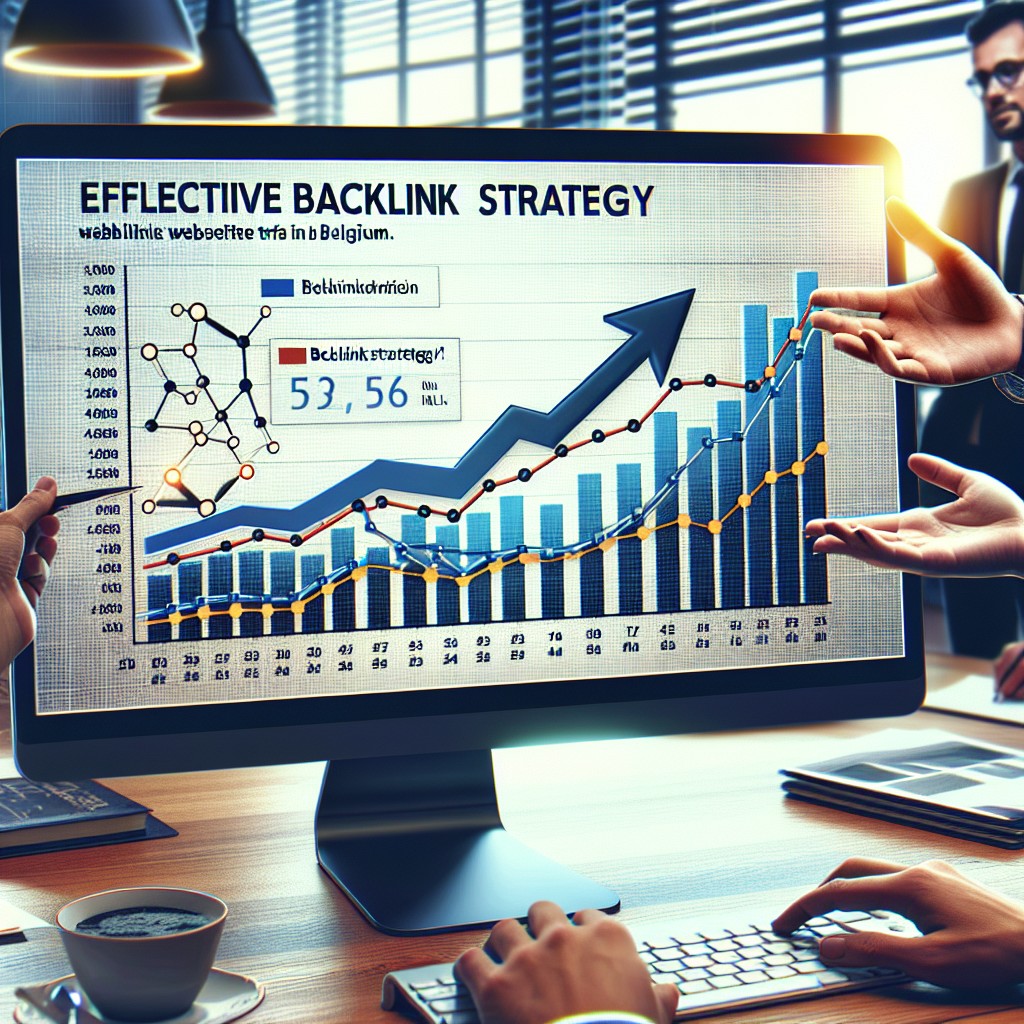 Un graphique illustrant la croissance du trafic web grâce à une stratégie de backlinks efficace en Belgique.