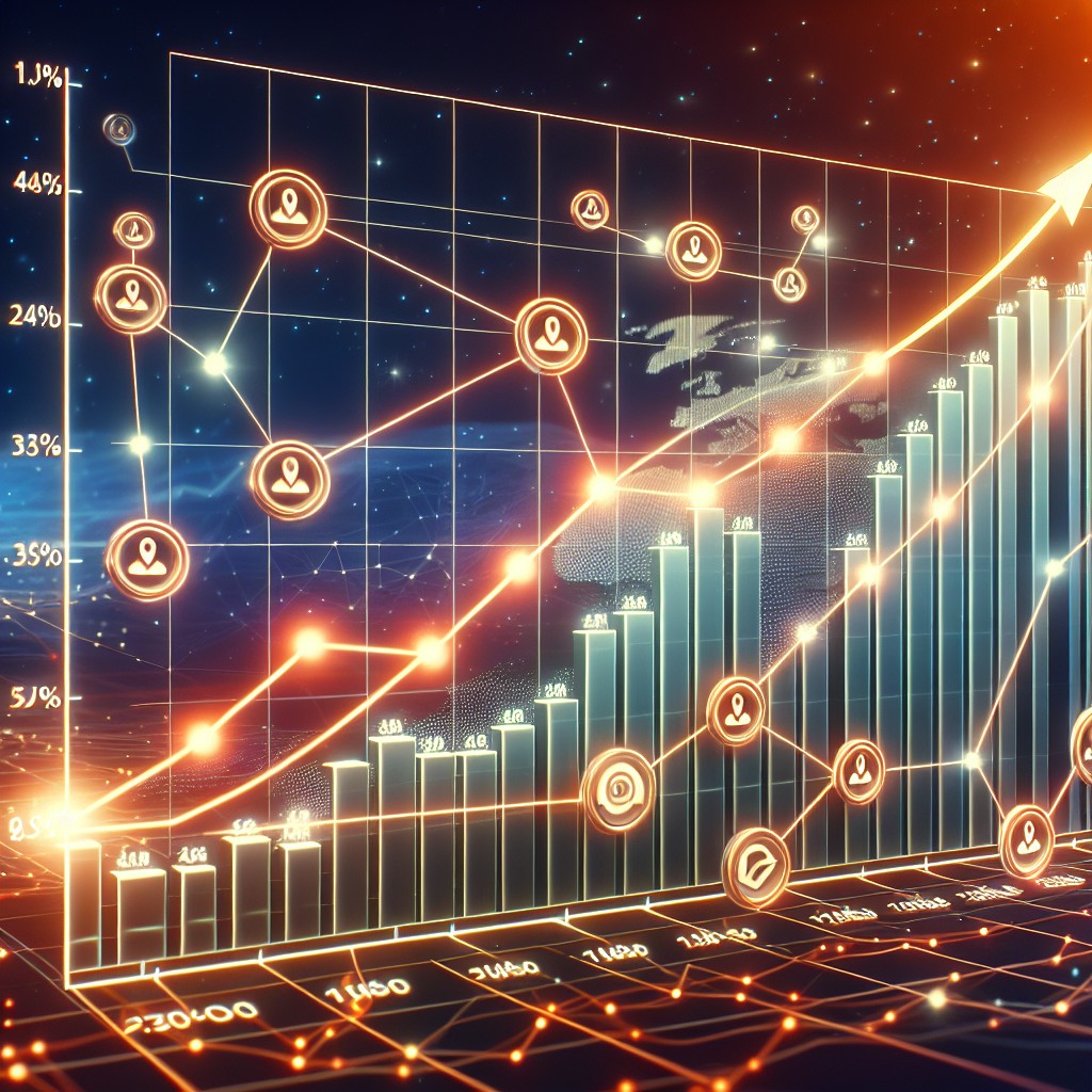 Image d'un graphique montrant une augmentation du trafic web grâce aux backlinks