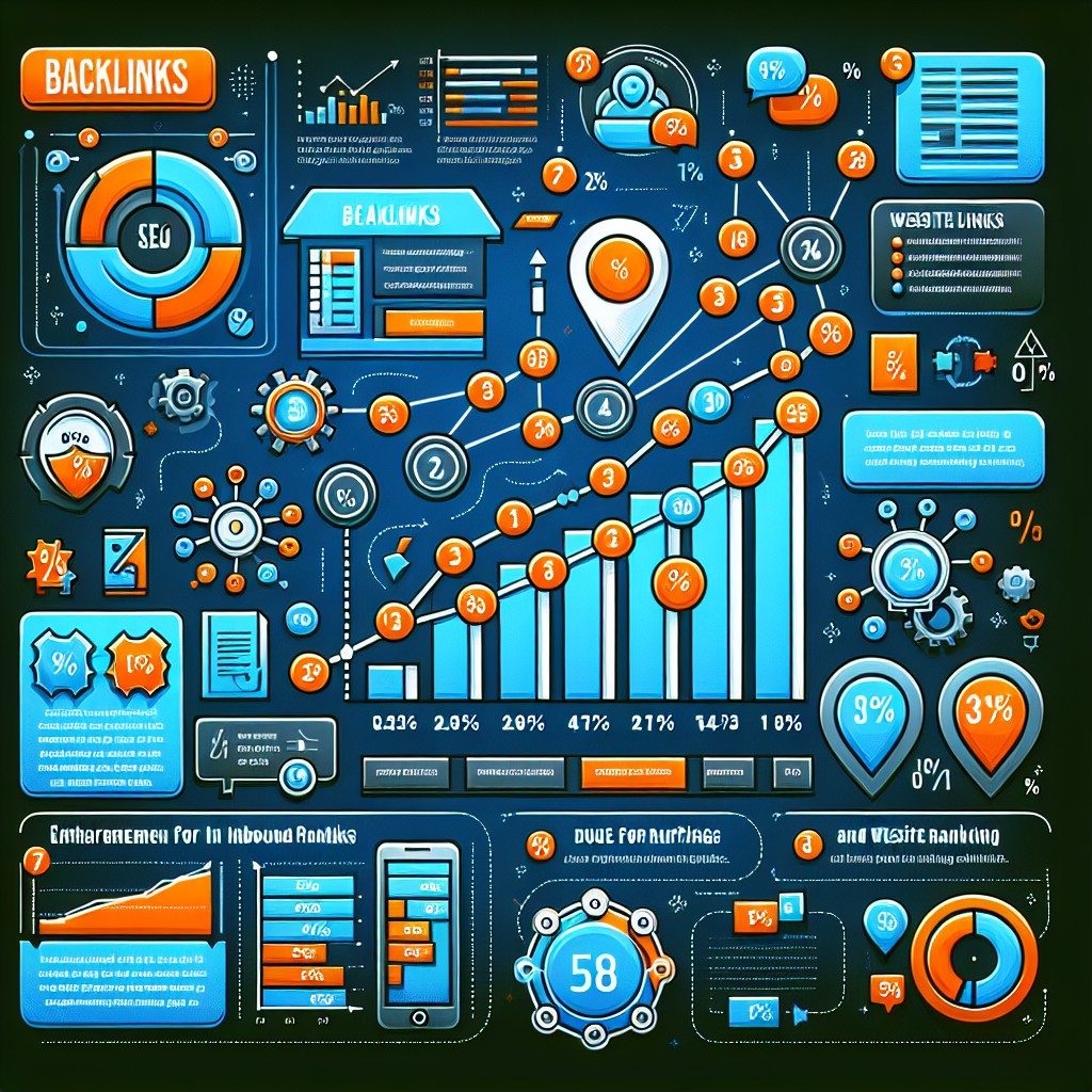 Un graphique illustrant l'importance des backlinks dans les stratégies SEO, montrant l'amélioration du classement des sites web grâce aux liens entrants.