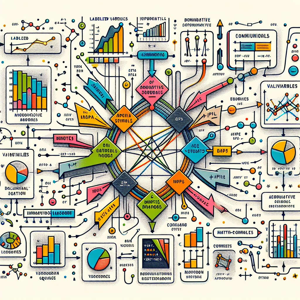 Graphique illustrant les connexions entre plusieurs variables avec l'application de l'IPLS.