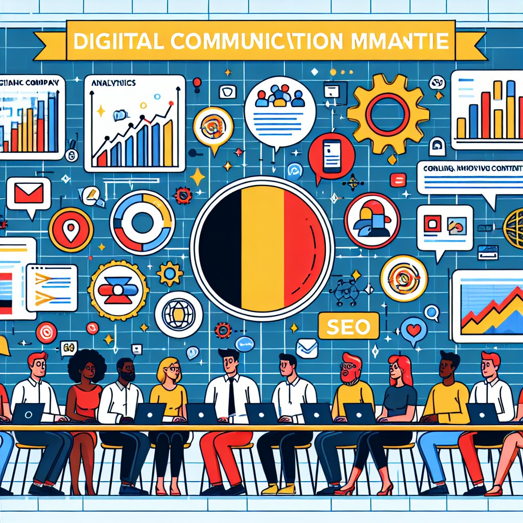 Entreprise belge optimisant sa présence digitale avec diverses stratégies de contenu.