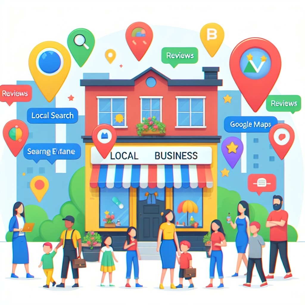 Une image représentant une entreprise locale avec des clients satisfaits, symbolisant le succès grâce au SEO local.