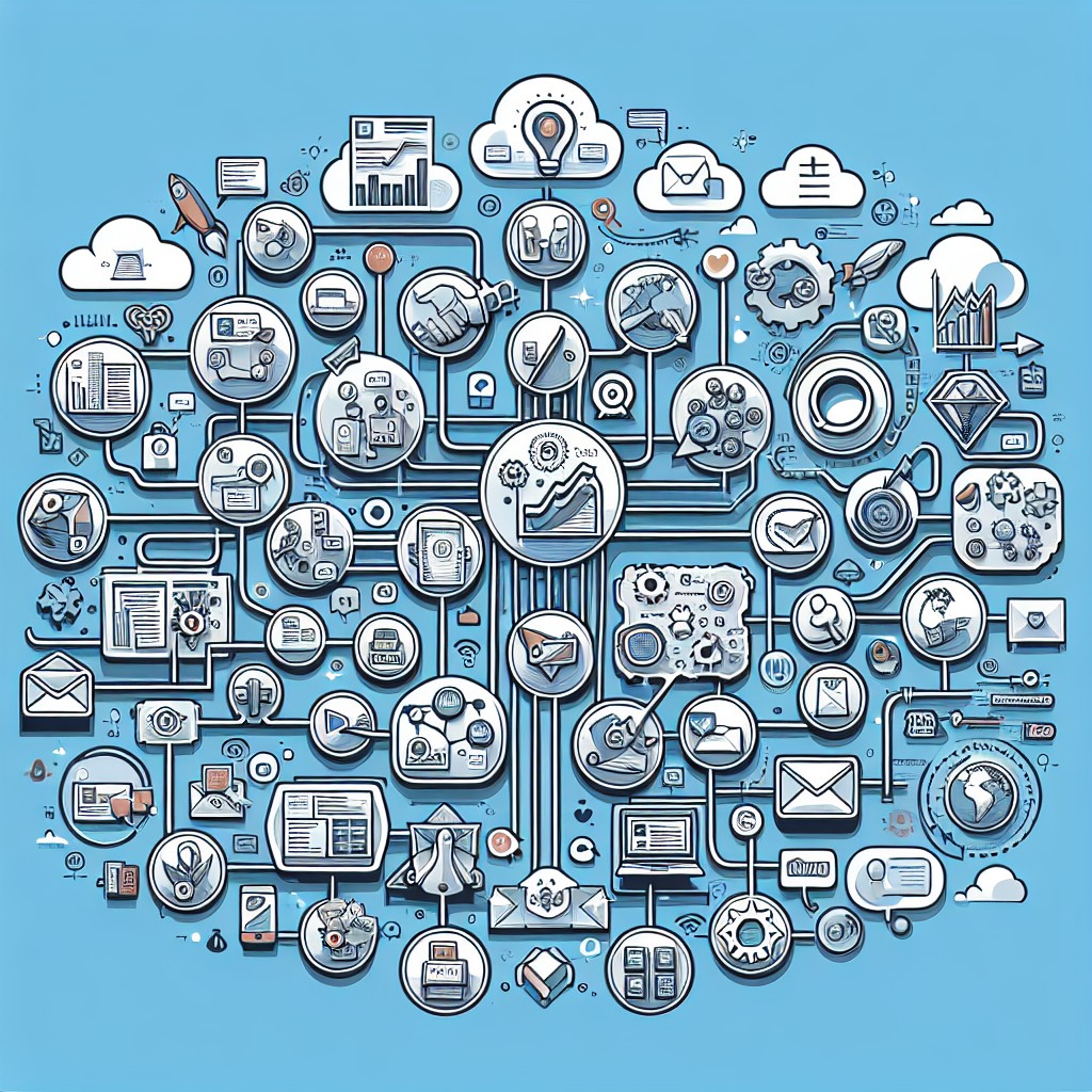 Une illustration montrant différentes stratégies de marketing digital pour les PME