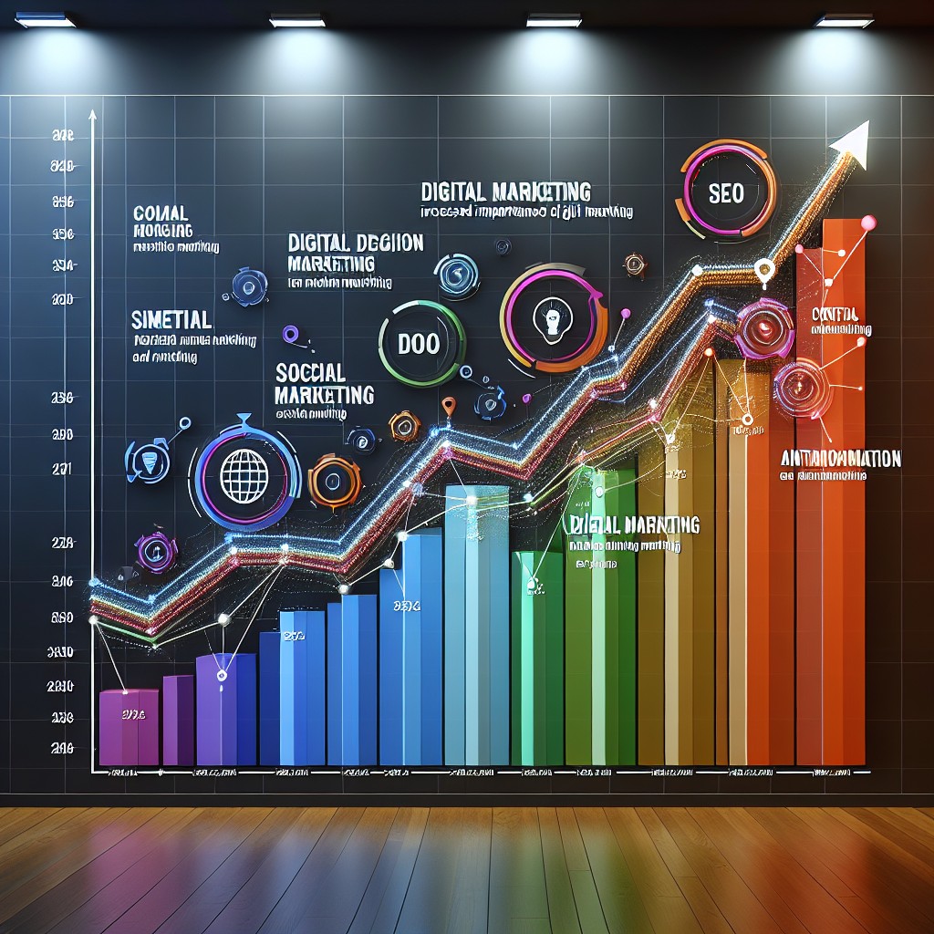 Un graphique montrant l'importance croissante du marketing digital en 2024.