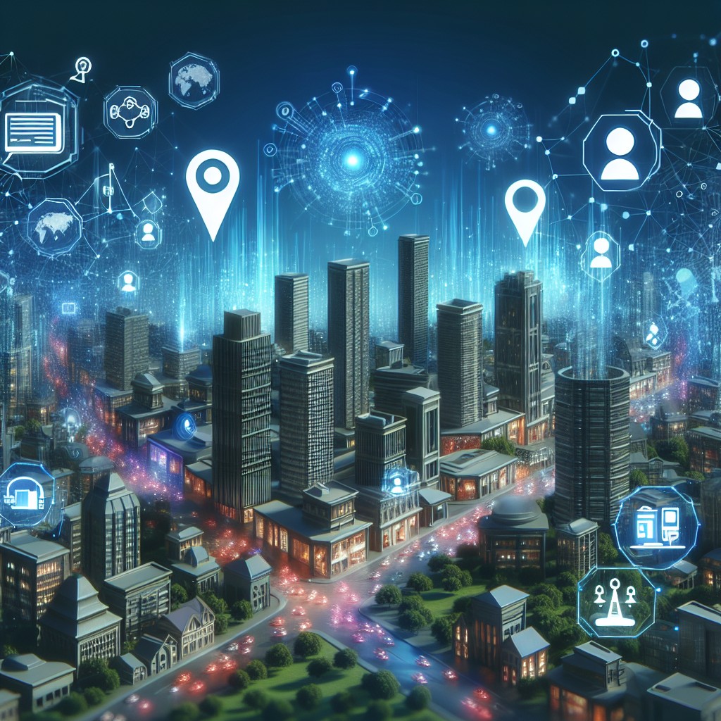 Illustration de l'impact de l'intelligence artificielle sur la visibilité locale des entreprises en 2024.