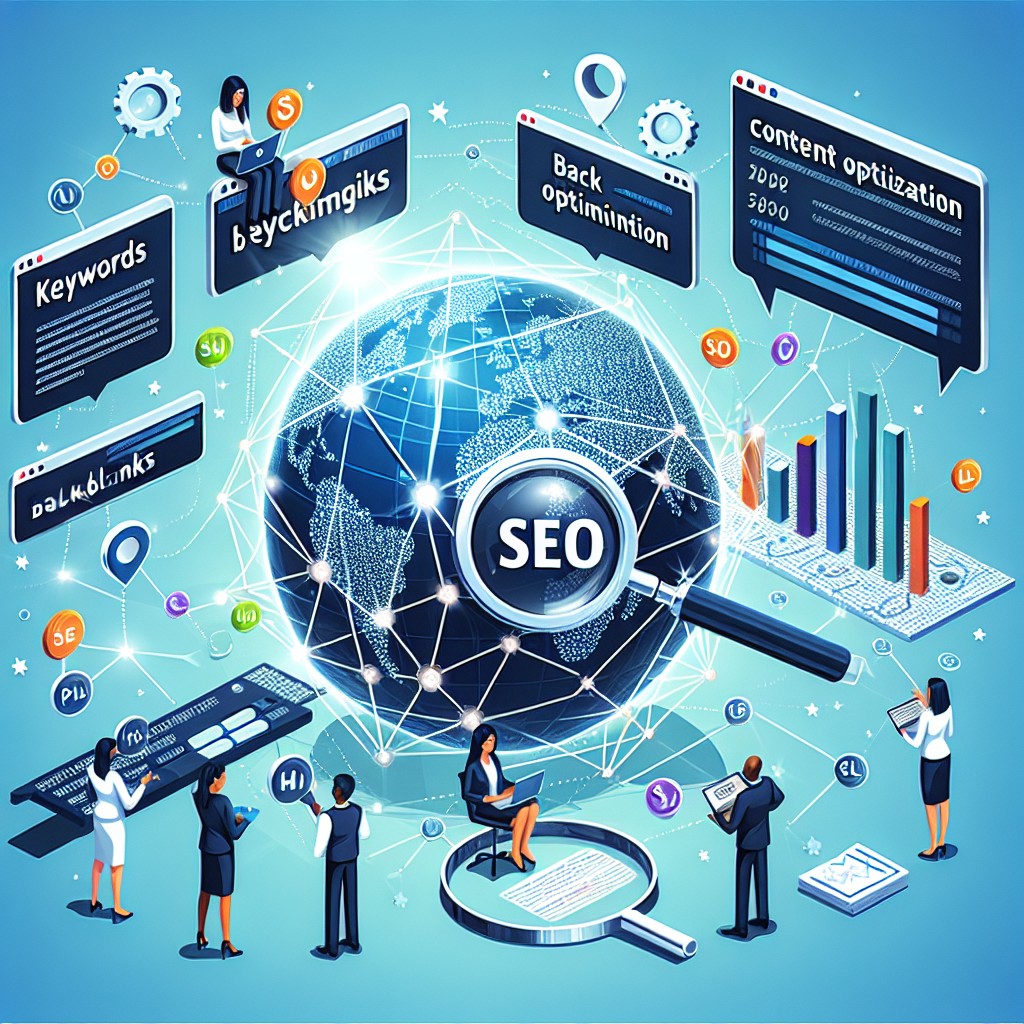 Couverture illustrant des concepts clés de SEO pour les PME