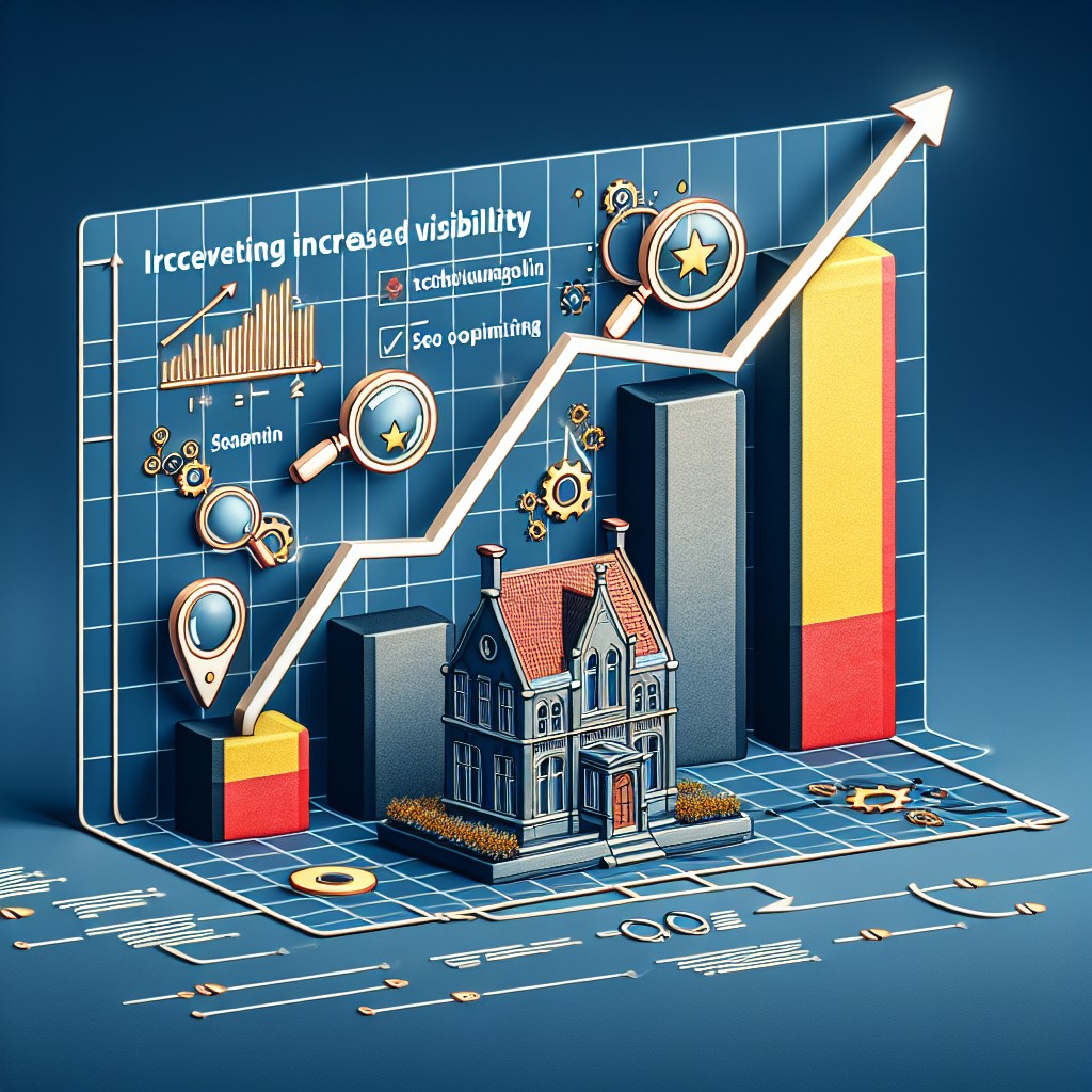 Un graphique montrant une PME belge atteignant une visibilité accrue grâce à des optimisations SEO techniques.