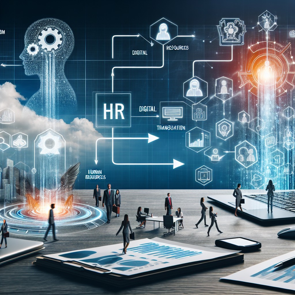 Image représentant des ressources humaines numériques, symbolisant le passage des pratiques RH traditionnelles à des solutions numériques modernes.