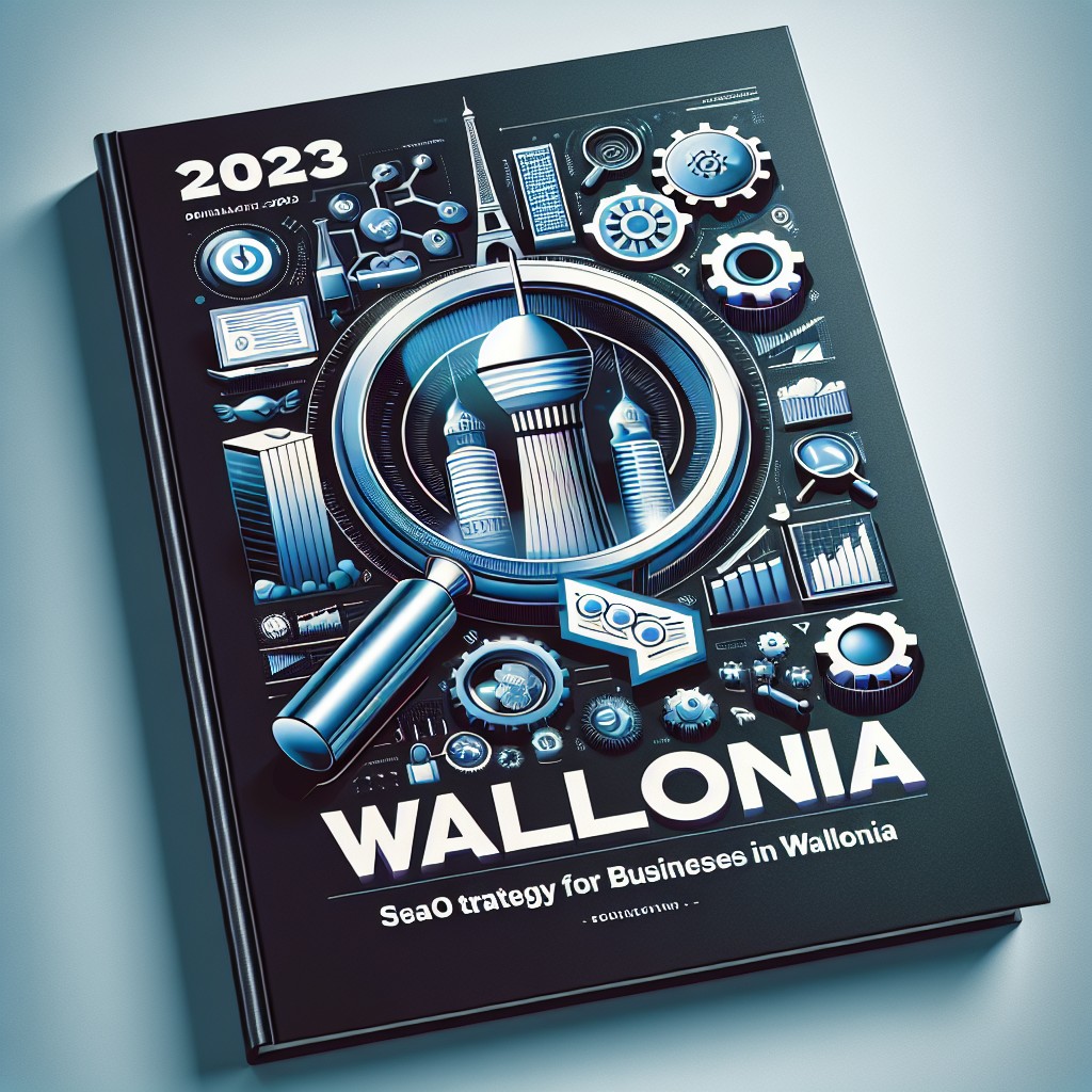 Couverture représentant la stratégie SEO pour les entreprises en Wallonie en 2023.