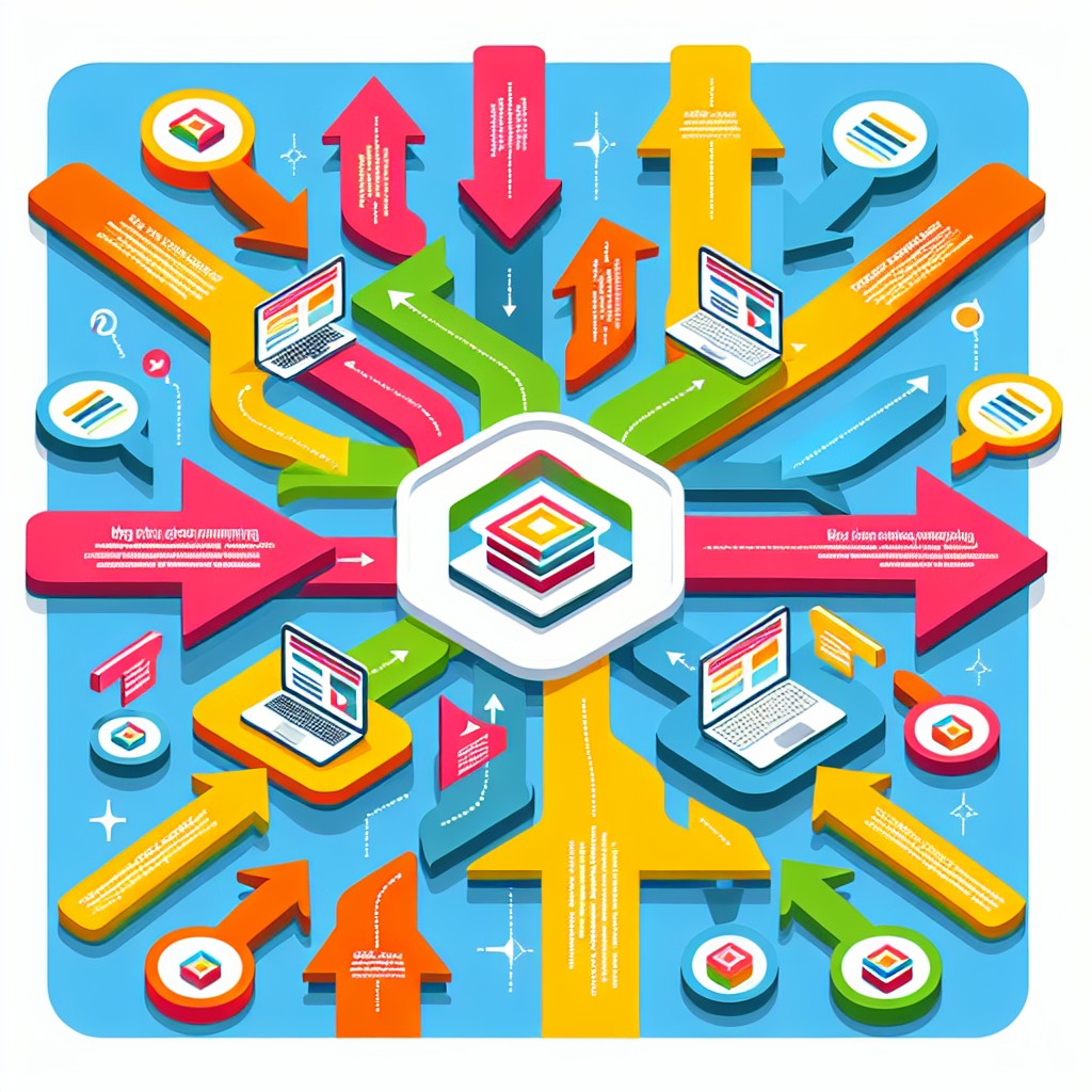 Une infographie illustrant l'importance des backlinks avec des flèches pointant de différents sites web vers un site central.