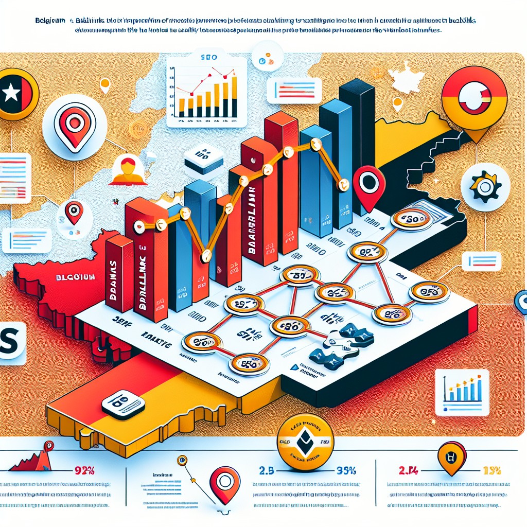 Un graphique illustrant l'importance des backlinks pour le SEO, avec un accent sur le marché belge.