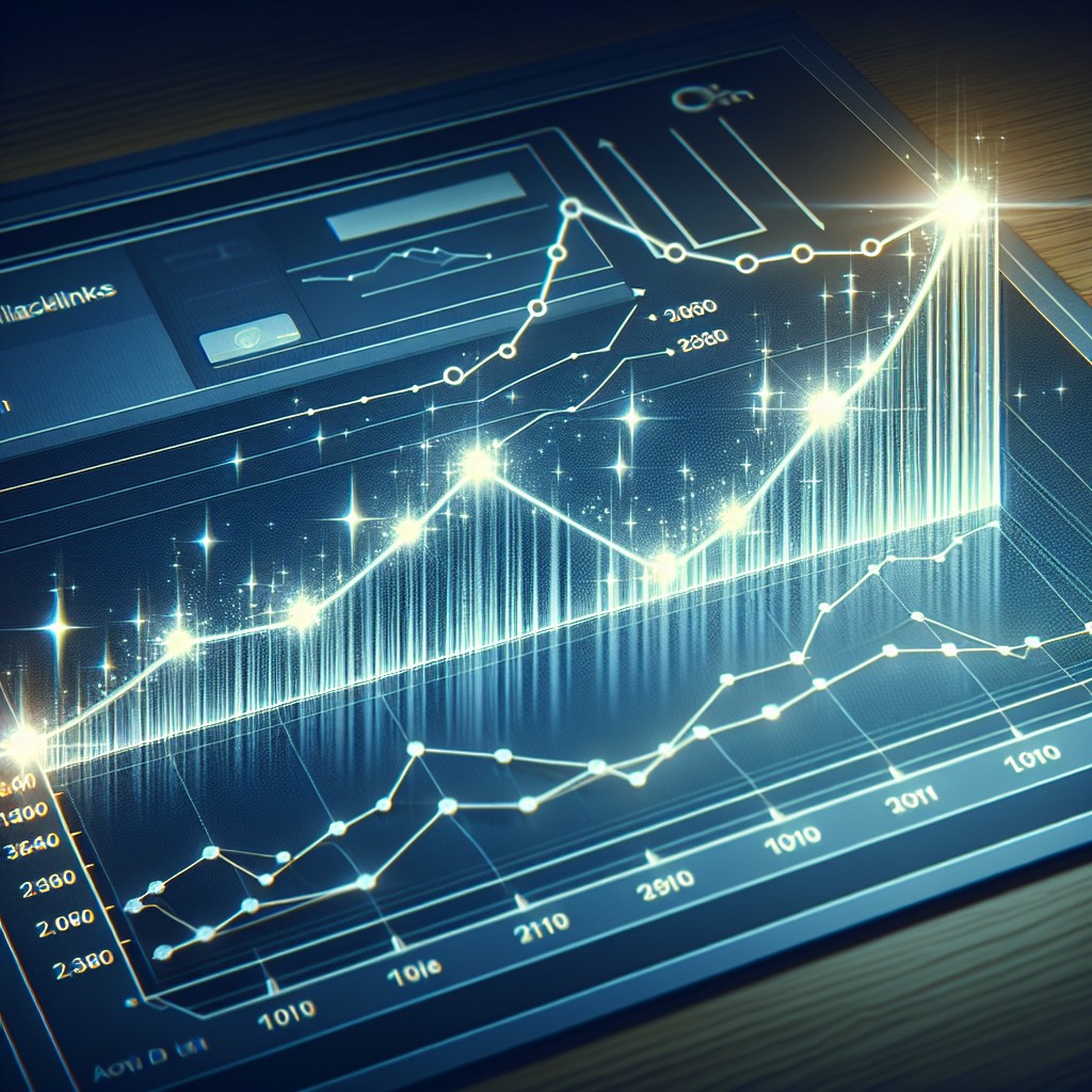 Image d'un graphique montrant l'augmentation du trafic web grâce aux backlinks de qualité pour le SEO.