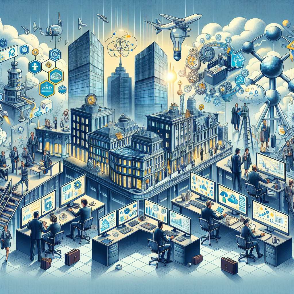 Illustration de la transformation digitale des entreprises en Belgique