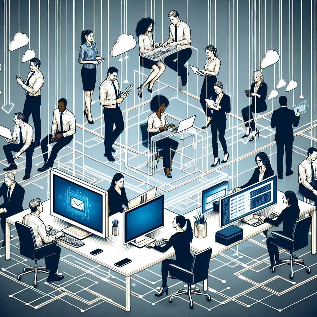 Image de couverture représentant l'intégration d'un système CRM dans une entreprise moderne.