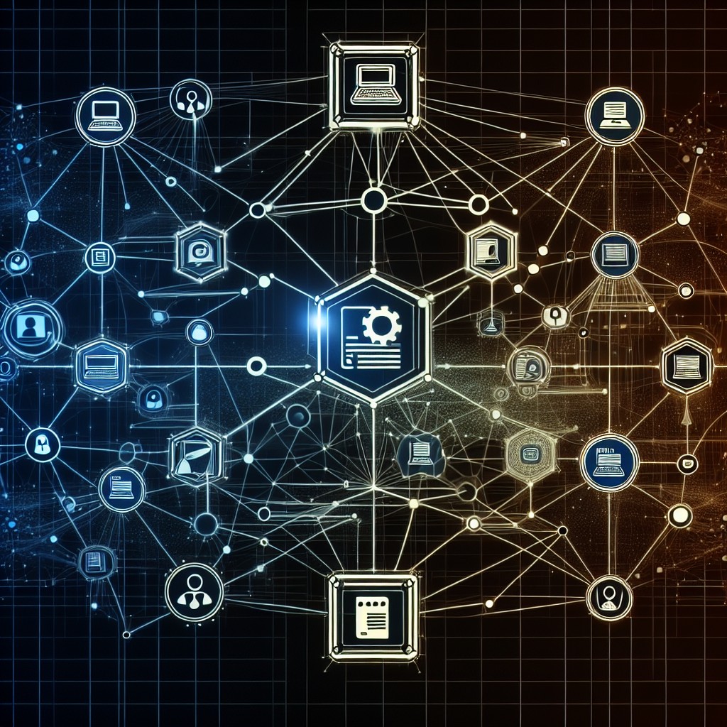 une image représentant une toile de connexions entre différents sites web, symbolisant les backlinks