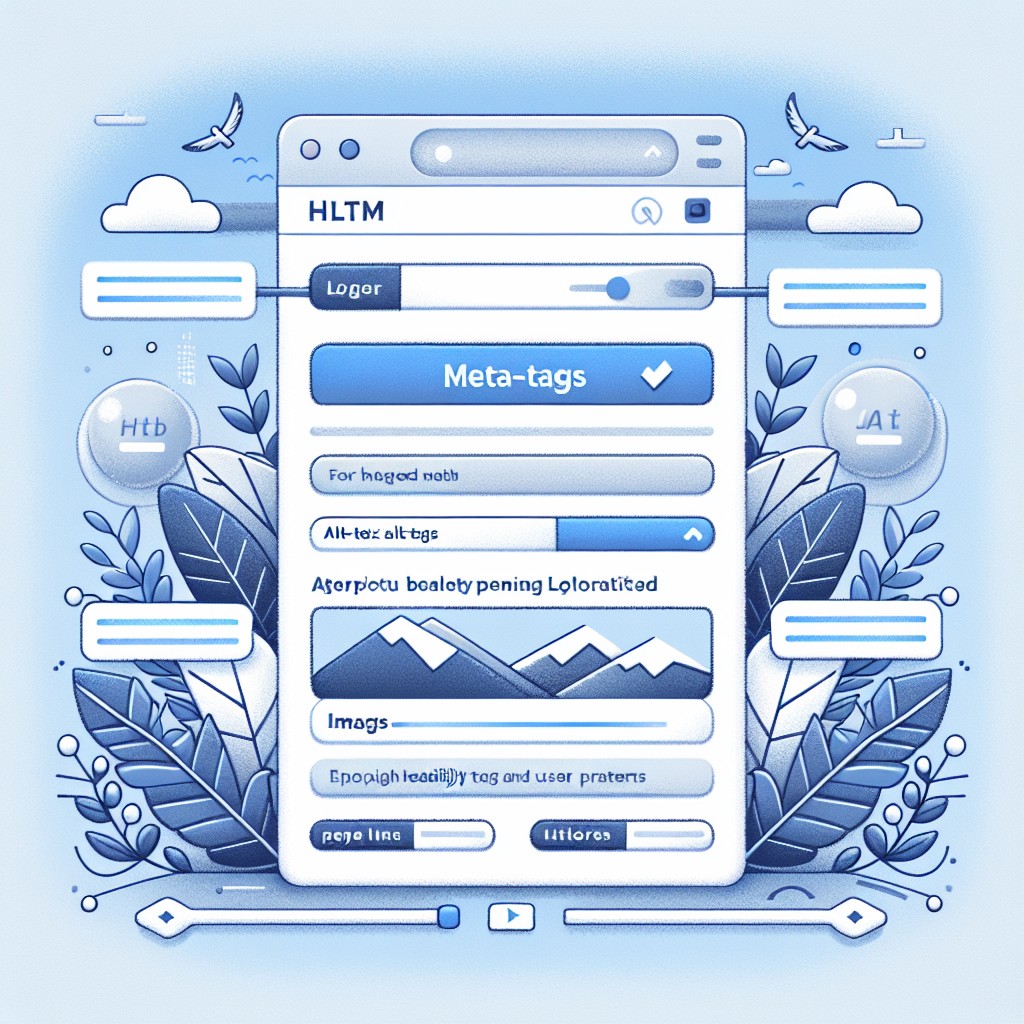 Vue illustrative d'un site web optimisé avec des balises HTML pour améliorer son SEO.