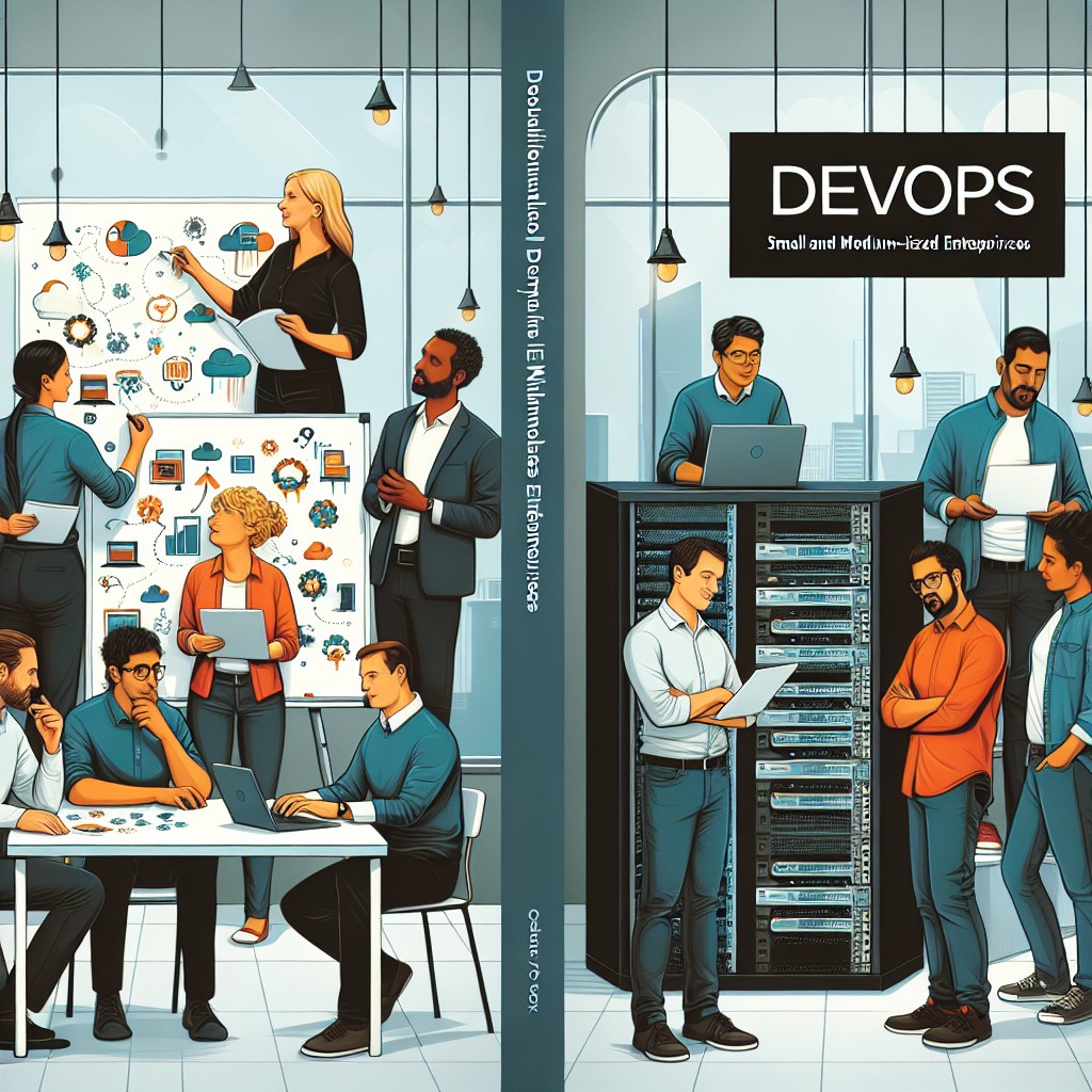 Image de couverture montrant des équipes de PME collaborant, mettant en œuvre des pratiques DevOps.