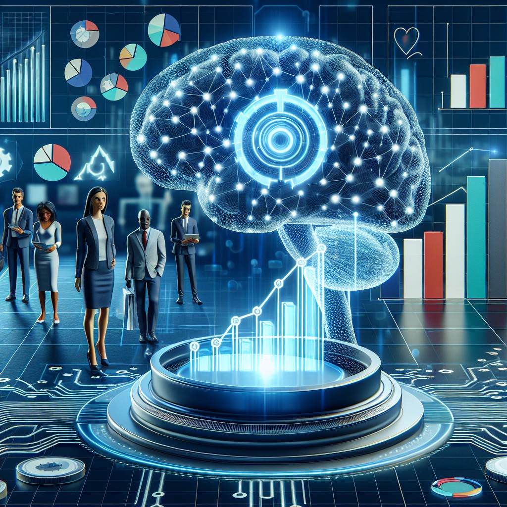 Illustration de l'intelligence artificielle améliorant les campagnes marketing pour les PME.