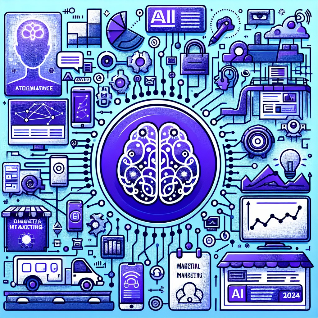 Couverture illustrant l'impact de l'intelligence artificielle sur le marketing des PME en 2024.