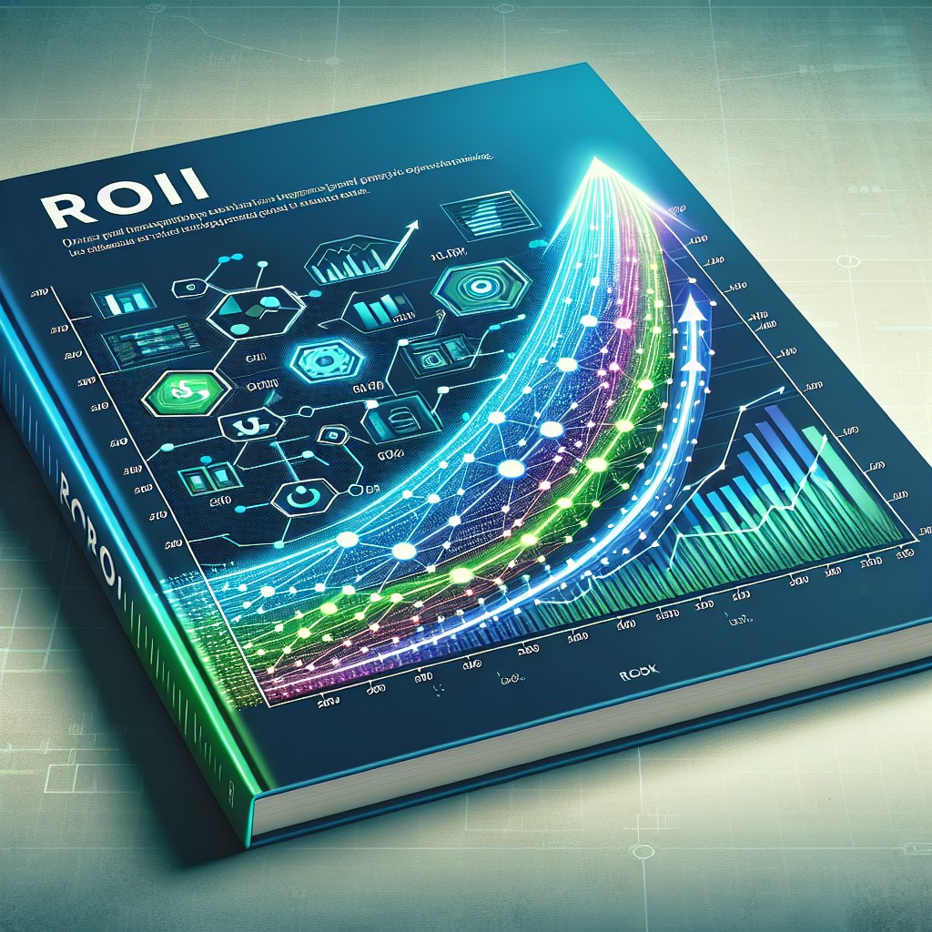 Couverture représentant un graphique croissant illustrant l'amélioration du ROI dans le numérique.