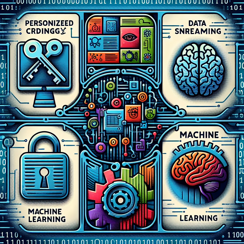 Image de couverture montrant des concepts de technologie web personnalisée et de machine learning