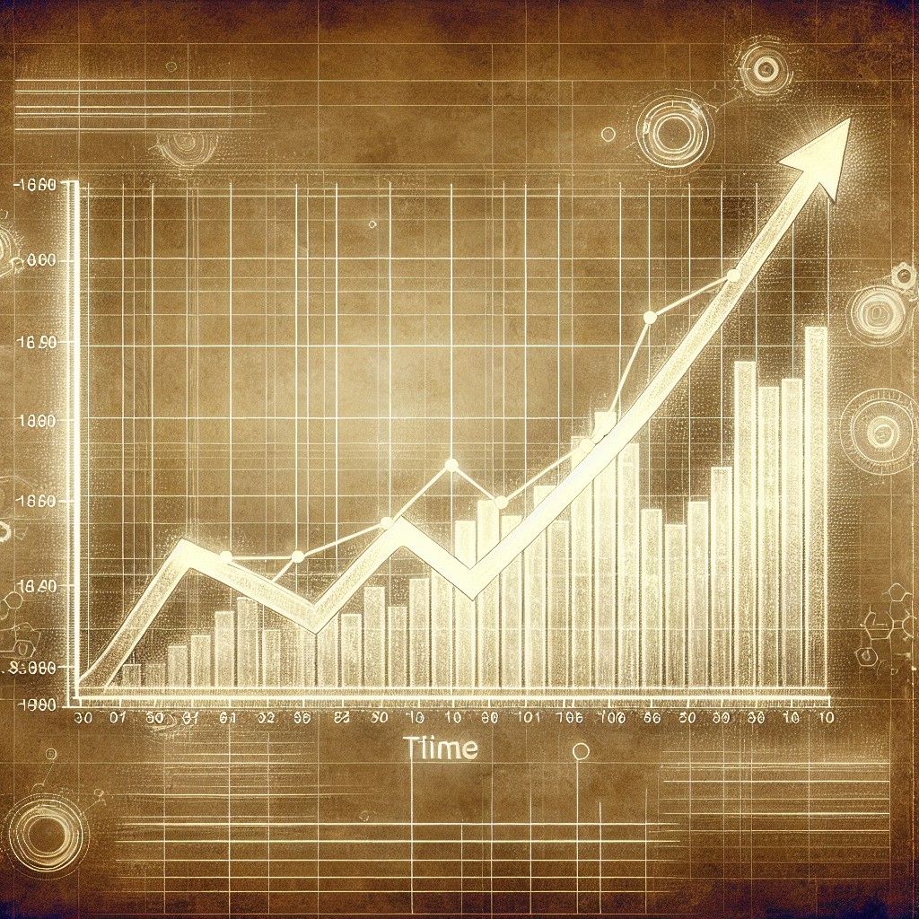 Une illustration montrant un graphique de montée en flèche des résultats de recherche SEO