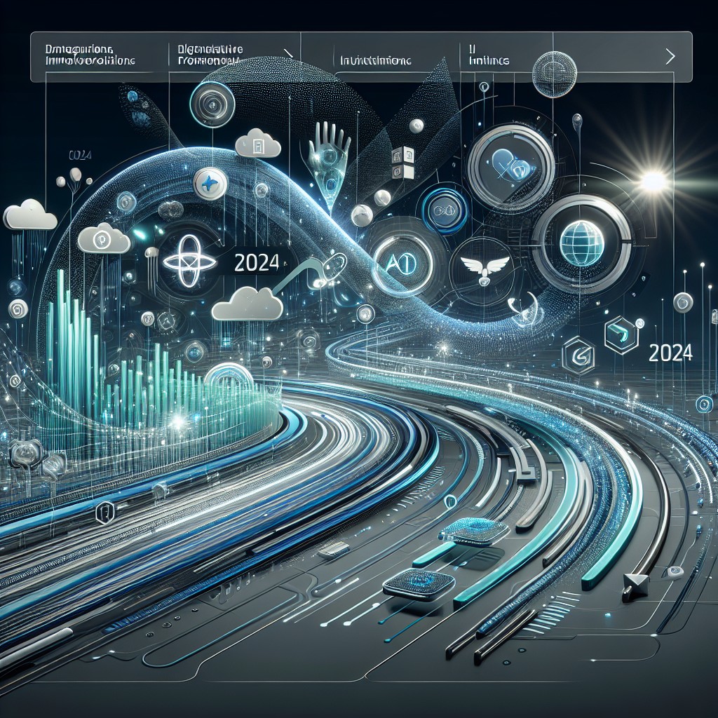 Un design web futuriste illustrant les tendances numériques en Wallonie pour 2024, avec des éléments interactifs et immersifs.