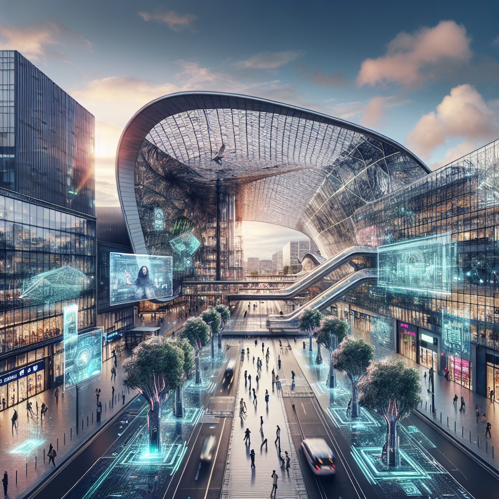 Vue dynamique de Station F à Paris, symbole de l'innovation technologique française.