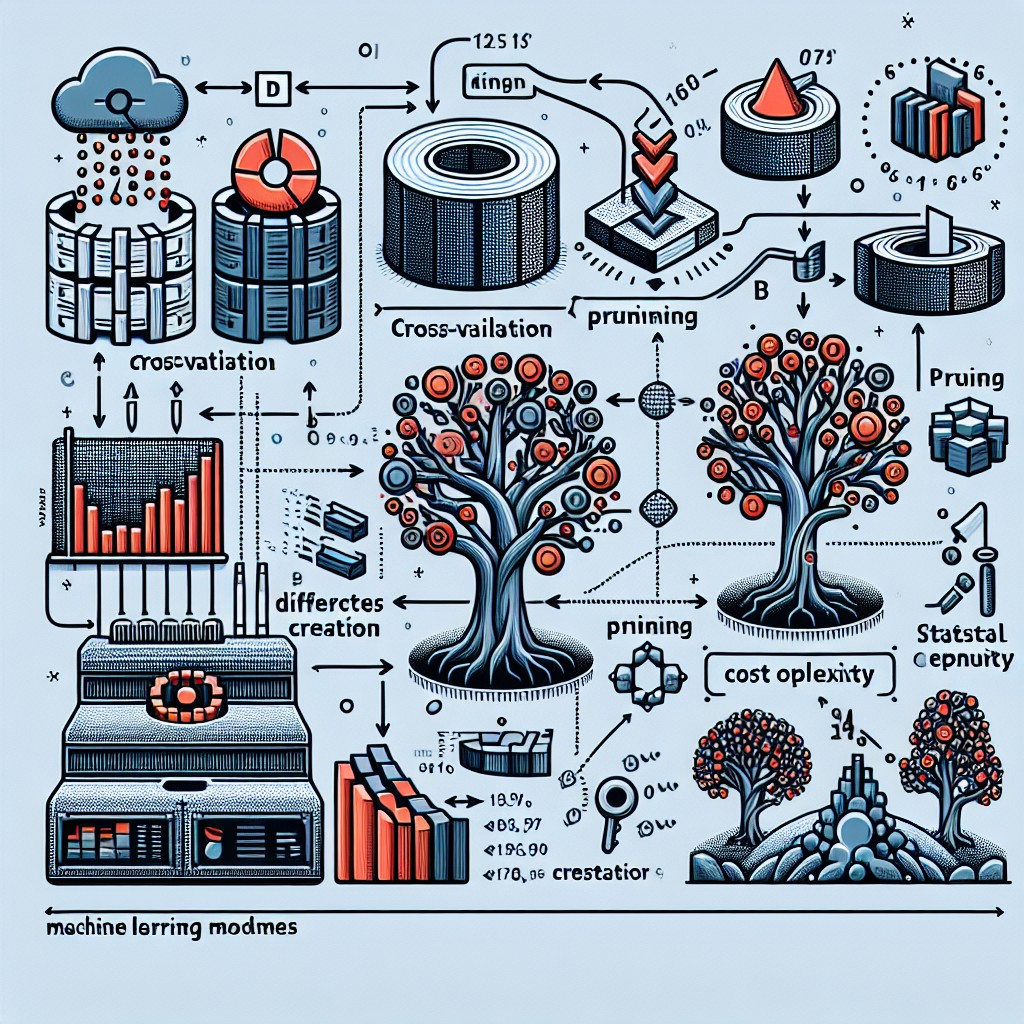 Image de couverture montrant un schéma illustratif de validation croisée et pruning dans le machine learning.