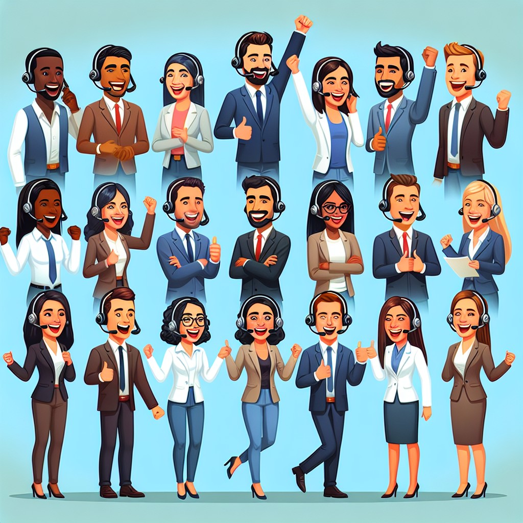 Image de couverture showing a diverse group of business professionals collaborating and celebrating customer success, symbolizing effective Customer Success Management (CSM) in small and medium-sized enterprises.