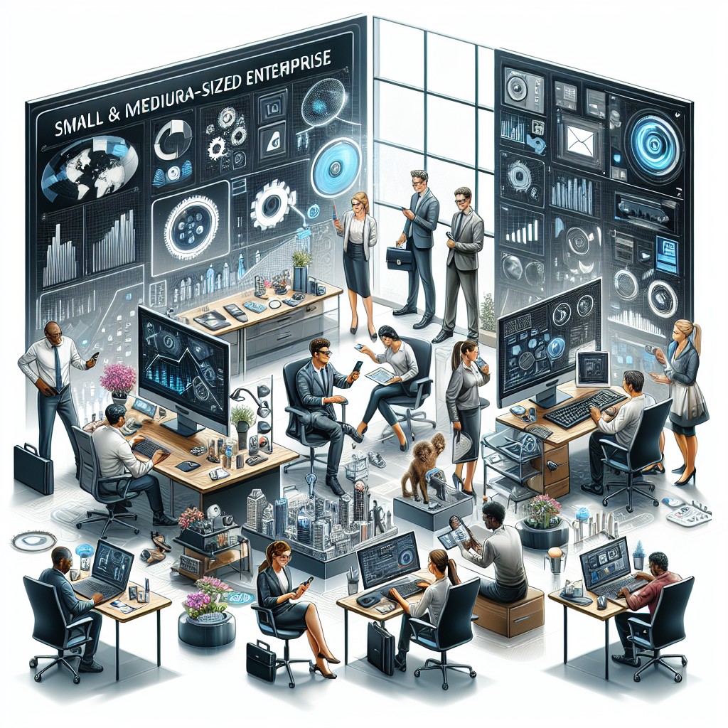 Une image de PME utilisant des outils numériques pour réussir dans un environnement moderne.