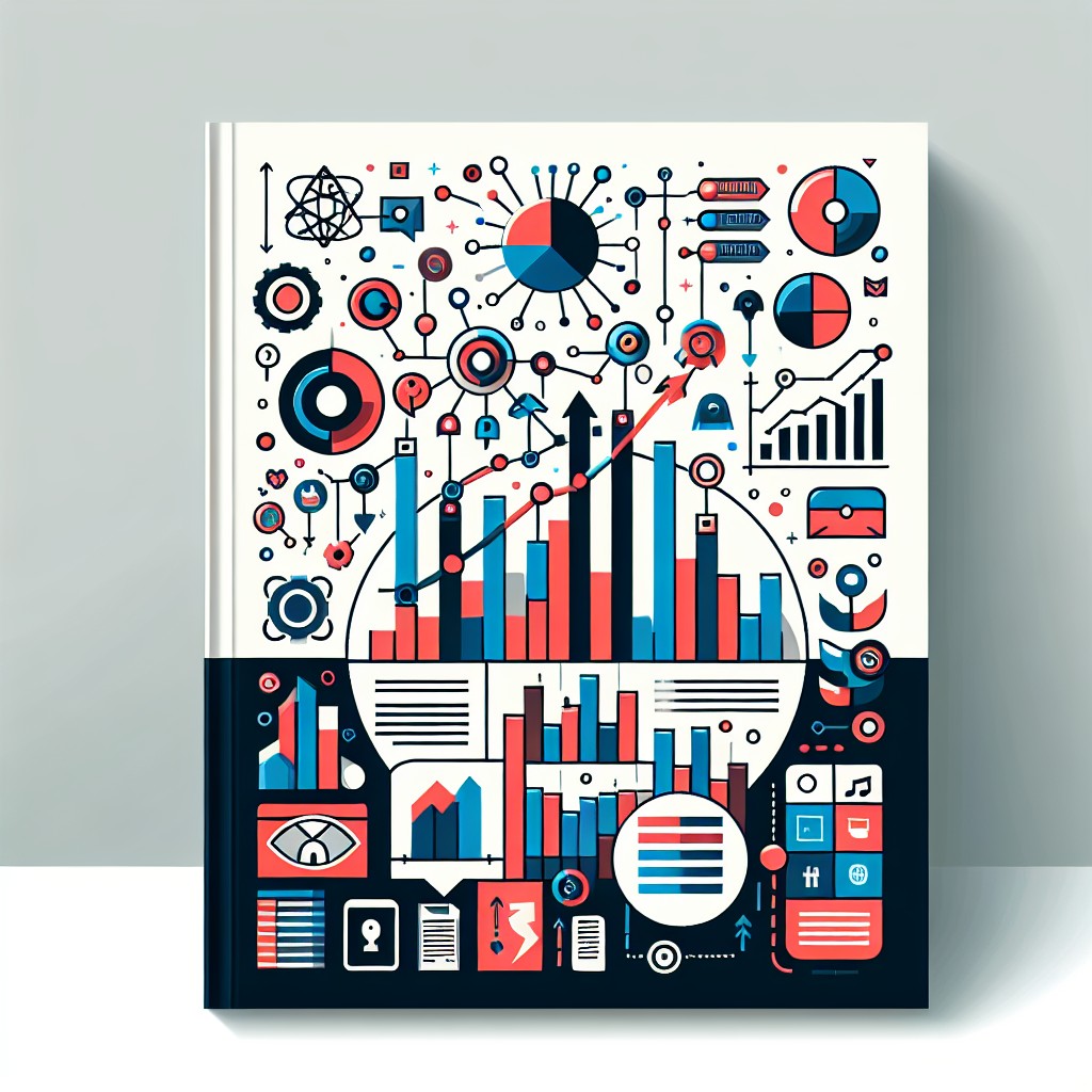 Couverture d'un article sur le marketing des PME avec des graphiques de croissance et des symboles de réseau social.