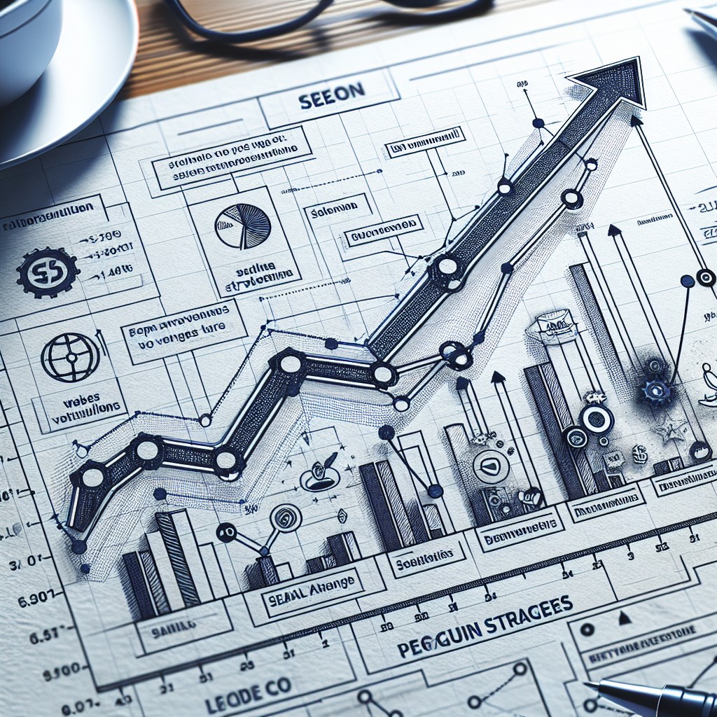 Graphique illustrant l'augmentation du trafic web d'une entreprise belge grâce au SEO